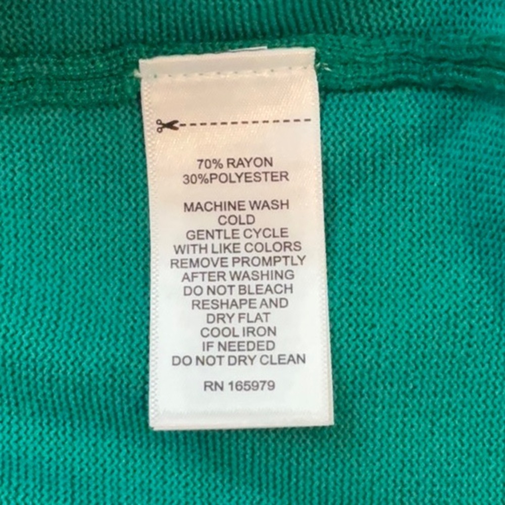 Melissa Paige Pepper Green Ribbed Crewneck Short Sleeve Relaxed Fit Sweater - Picture 7 of 7